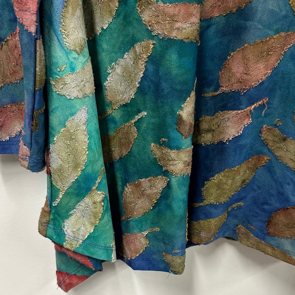 Soft Surroundings Leaf Patterned Multicolor Long … - image 4